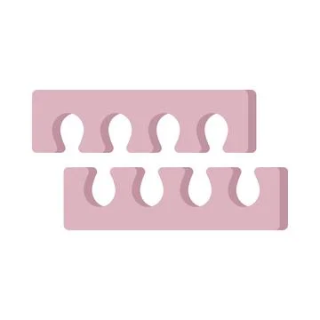 Toe separator for pedicure. Tool for the spa salon. Stock Illustration