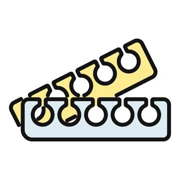 Toe separators for pedicure and foot care salon Stock Illustration