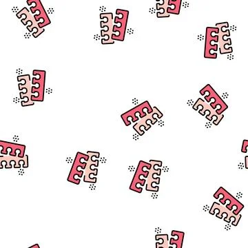 Toe splitter for pedicure vector seamless pattern Stock Illustration