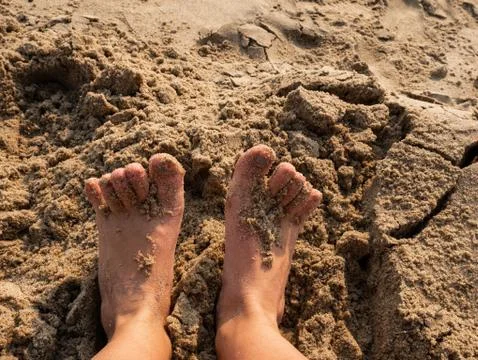 Toes in the Sand Stock Photos