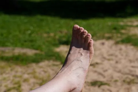 Toes in the sand Fotos Stock