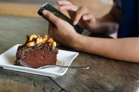 Toffee cake Stock Photos