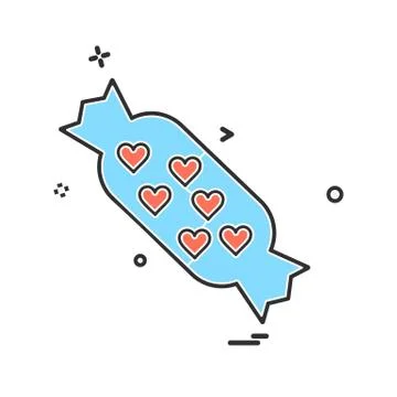 Toffee icon design vector Stock Illustration