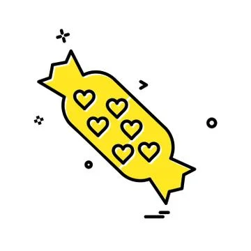 Toffee icon design vector Stock Illustration