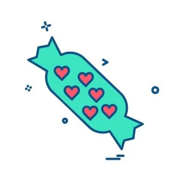 Toffee icon design vector Stock Illustration