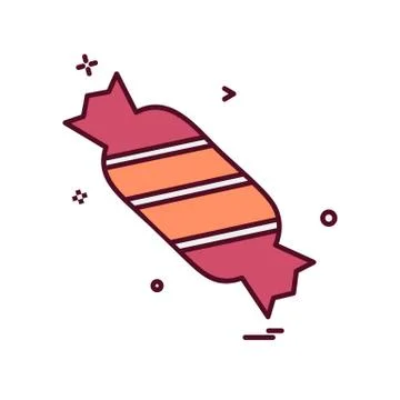 Toffee icon design vector Stock Illustration