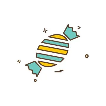 Toffee icon design vector Stock Illustration