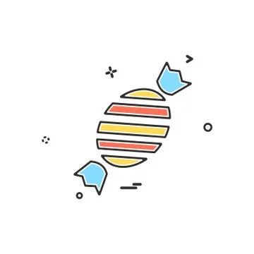 Toffee icon design vector Stock Illustration