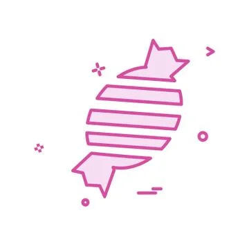 Toffee icon design vector Stock Illustration