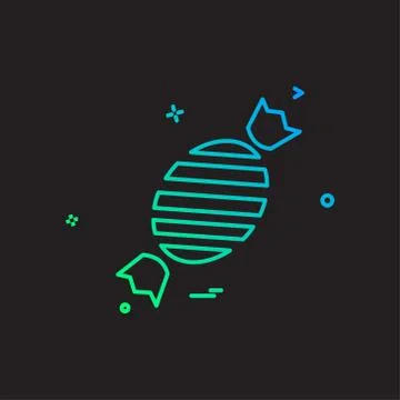 Toffee icon design vector Stock Illustration