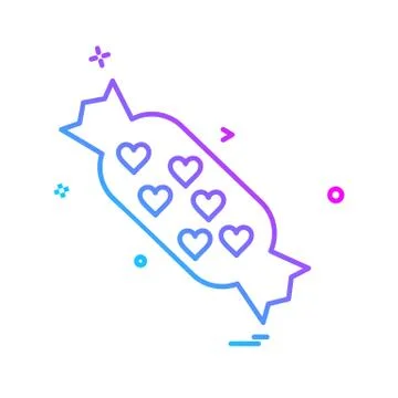 Toffee icon design vector Stock Illustration