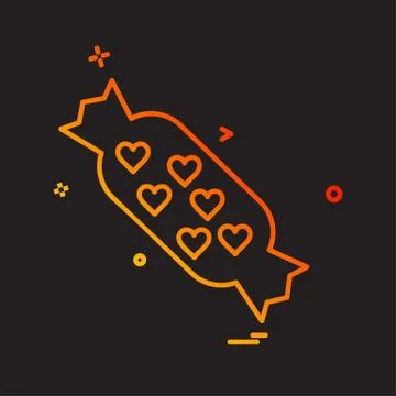 Toffee icon design vector Stock Illustration