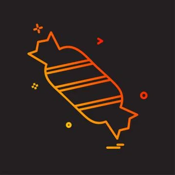 Toffee icon design vector Stock Illustration