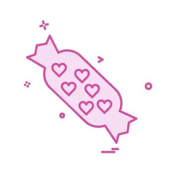 Toffee icon design vector Stock Illustration