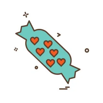 Toffee icon design vector Stock Illustration