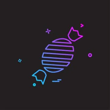 Toffee icon design vector Stock Illustration