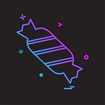 Toffee icon design vector Stock Illustration