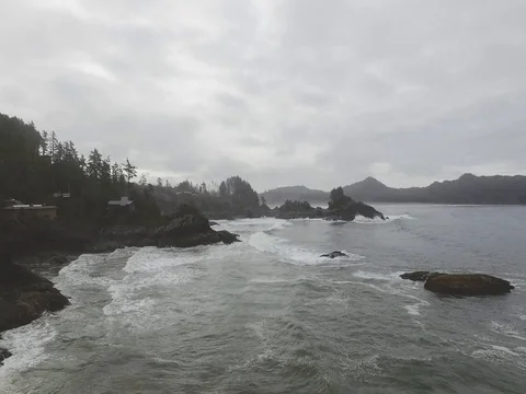 Tofino Aerial View Stock Footage 71163090