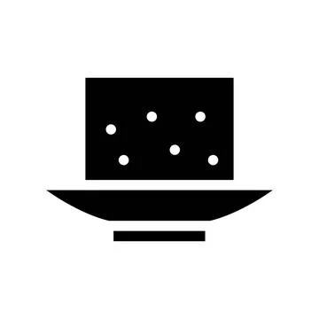 Tofu cheese glyph icon vector symbol illustration Stock Illustration