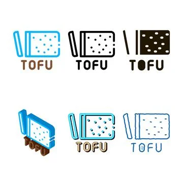 Tofu cheese multipack icon vector outline 스톡 일러스트
