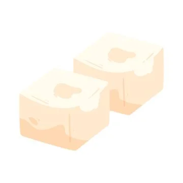 Tofu cube Illustrazione stock