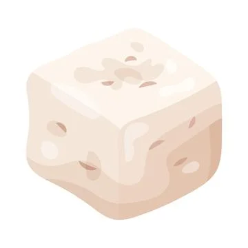 Tofu cube Illustrazione stock