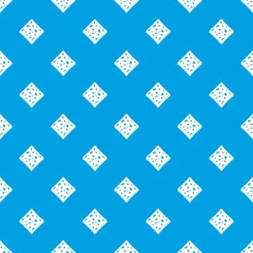 Tofu fresh block pattern seamless blue Illustrazione stock