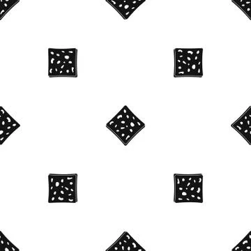 Tofu fresh block pattern seamless black 스톡 일러스트