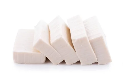 Tofu isolated on white background Foto stock