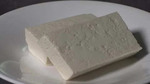Tofu made by boiling soybeans. Stock Footage 294303182