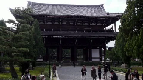 Tofukuji Main Gate From Inside Stock Footage 21336256