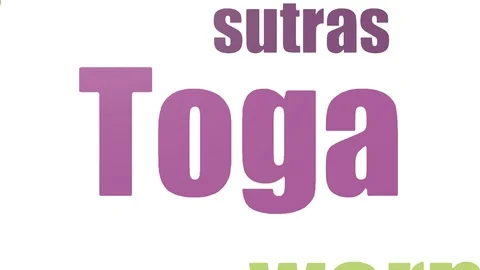Toga Wordcloud Animated On White Background Video stock 107210928