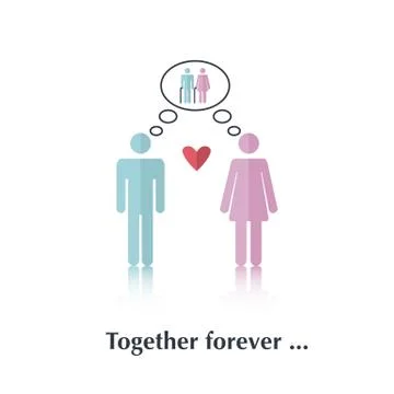 Together forever Stock Illustration