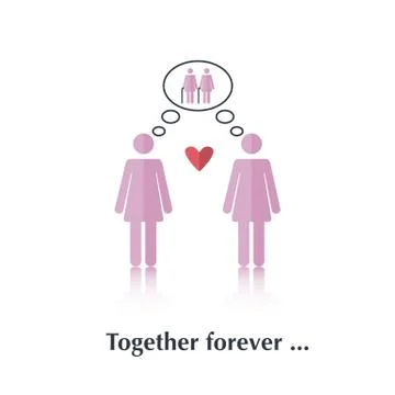 Together forever Stock Illustration