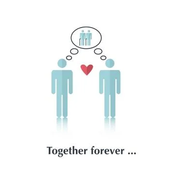 Together forever Stock Illustration