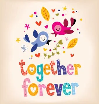 Together forever Stock Illustration