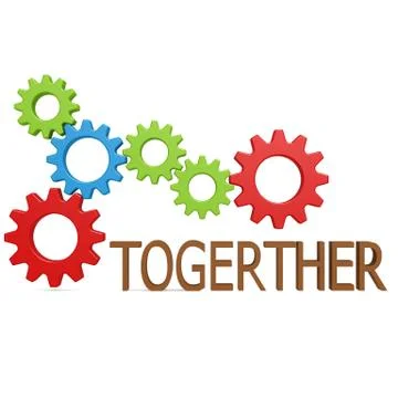 Together gear Illustrazione stock