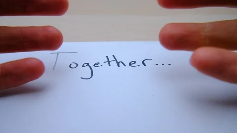 Together... (Hand Writing) Stock Footage 121796570