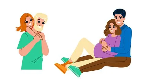Together parenting classes vector Stock Illustration