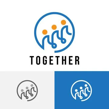 Together Team Work Teamwork Leader Office Group Logo Stock Illustration