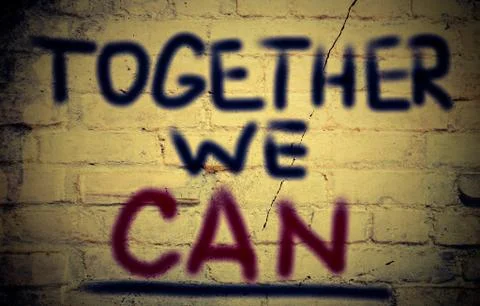 Together we can concept Illustrazione stock