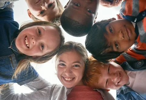 Together we can do so much more. Cropped shot of elementary school children in Fotos de archivo