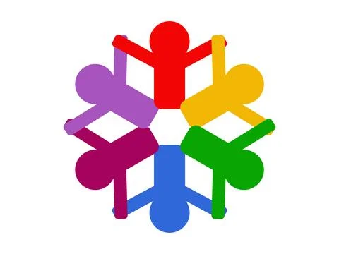 Togetherness People Interface Icon Symbol Illustrazione stock