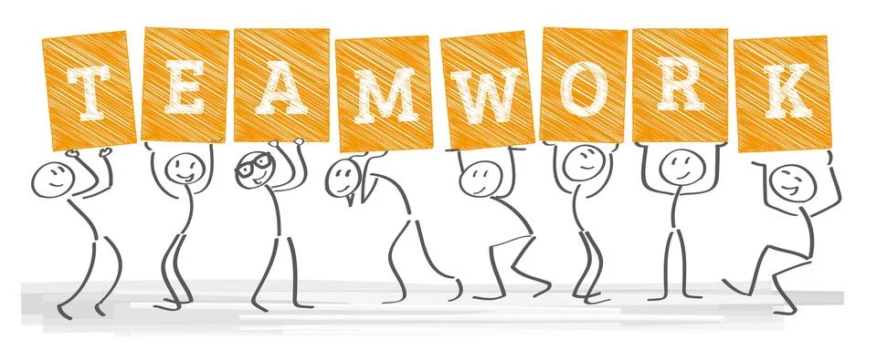 Togetherness - Teamwork Stock Illustration