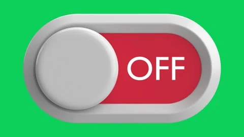On off toggle, 3D slider switch button animation motion graphic isolated on.. Stock Footage 294958330