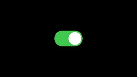 Toggle animated icon set with green on and gray off switches, minimal desig.. Stock Footage 314604600