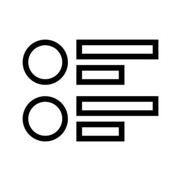 Toggle Bulleted List Icon Stock Illustration