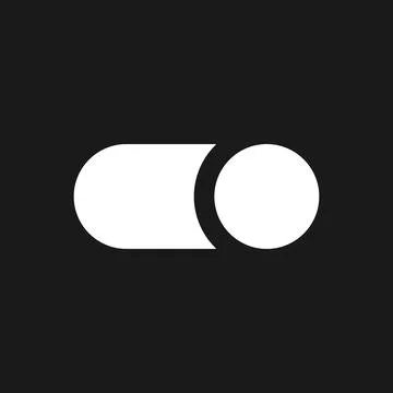Toggle button dark mode glyph ui icon イラスト素材