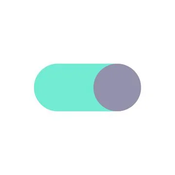 Toggle button flat color ui icon Illustrazione stock