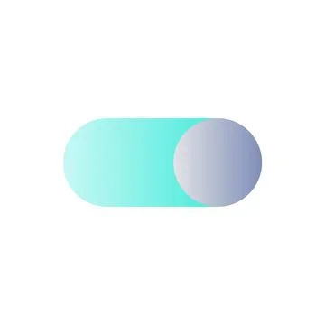 Toggle button flat gradient color ui icon Illustrazione stock